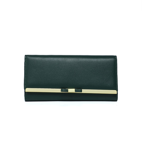 Elegant Womens Long Wallet - Green