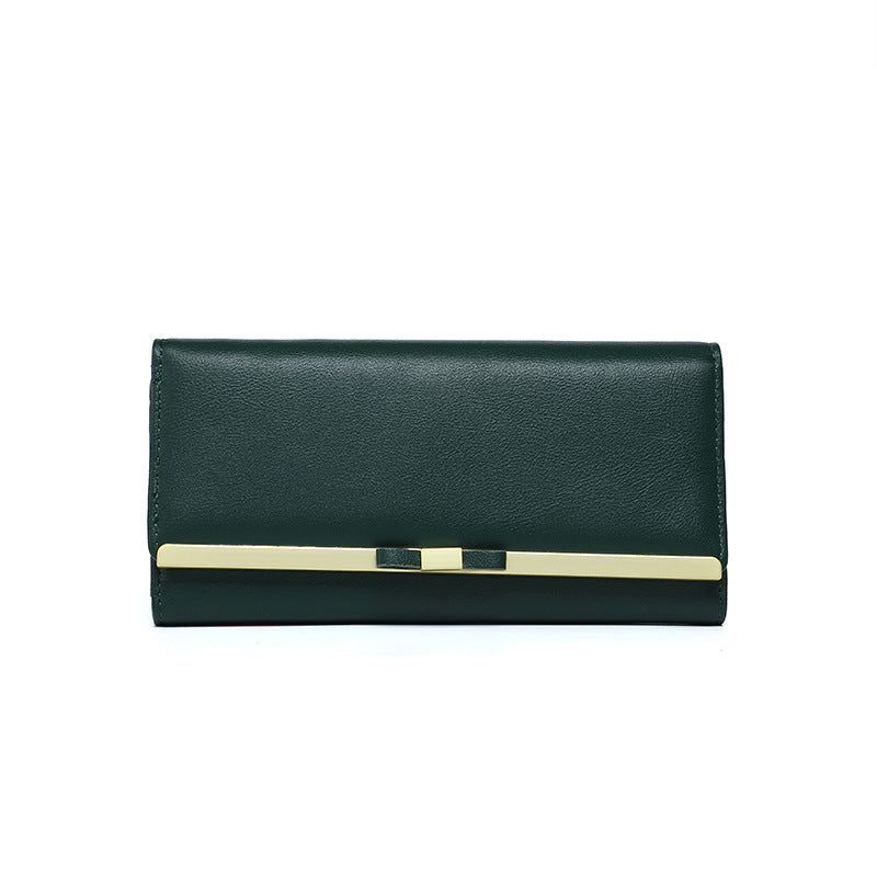 Elegant Womens Long Wallet - Green