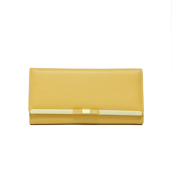 Elegant Women's Long Wallet - Yellow