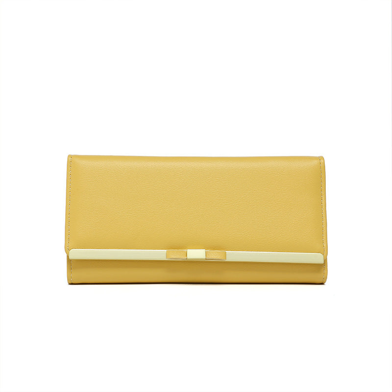 Elegant Women's Long Wallet - Yellow