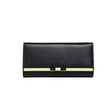 Elegant Women's Long Wallet - Black