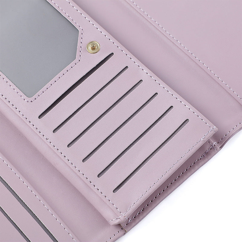 Elegant Women's Long Wallet - Blue