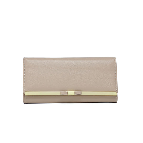 Elegant Women's Long Wallet - Khaki