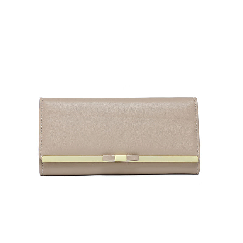 Elegant Women's Long Wallet - Khaki