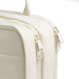 Quilted Hanging Toiletry Bag with Jewelry Organizer - Large Beige