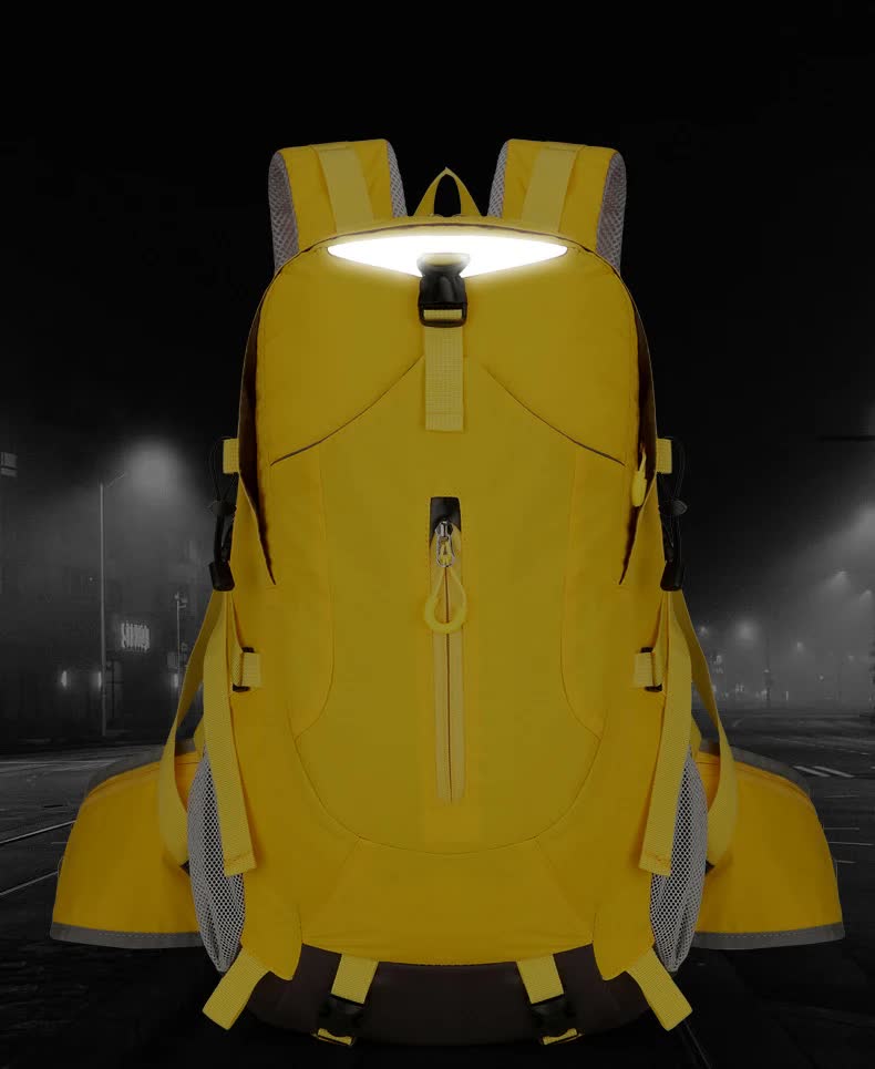 Lightweight 30L Hiking Backpack - Water-Resistant - Yellow