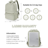 Black Large Capacity Travel Laptop Backpack - Padded Compartment