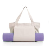 Yoga Mat Tote Bag - Durable Canvas Shoulder Bag for Outdoor Workouts & Travel - Khaki