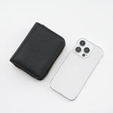 Compact RFID Genuine Leather Wallet for Women - Blue