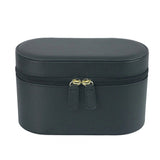 Black Elegant PU Leather Makeup & Toiletry Bag with Brush Holder