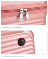 Durable Hard Shell Makeup Travel Case with Handle - Pink