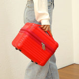 Durable Hard Shell Makeup Travel Case with Handle - Pink