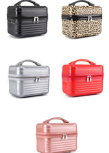 Durable Hard Shell Makeup Travel Case with Handle - Pink