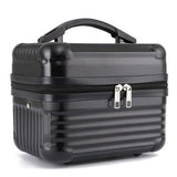 Durable Hard Shell Makeup Travel Case with Handle - Black