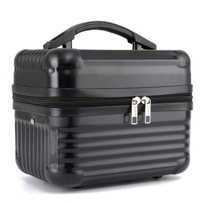 Durable Hard Shell Makeup Travel Case with Handle - Black