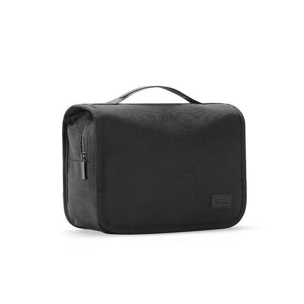 Eco-Friendly RPET Hanging Toiletry Cosmetic Bag - Large Capacity - Black