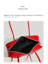 Red Chic PU Leather Baguette Shoulder Bag - Elegant Bow Accent