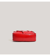 Coffee Chic PU Leather Baguette Shoulder Bag - Elegant Bow Accent
