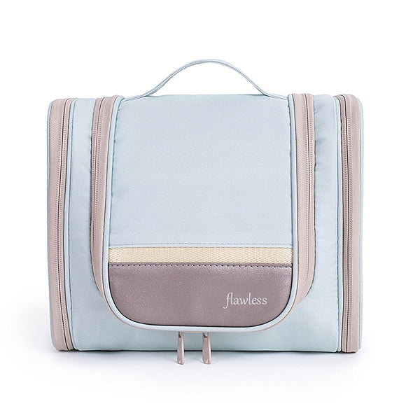 Light Blue Large Capacity Hanging Travel Toiletry Bag - Waterproof