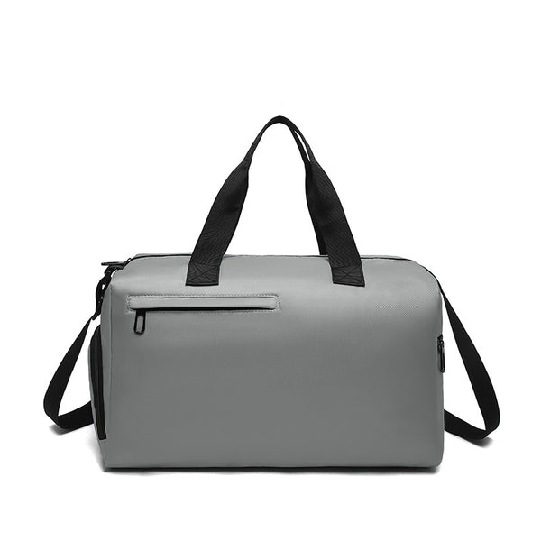 Men's Large Capacity Sports Duffel Bag with Wet/Dry Separation Pocket - Grey