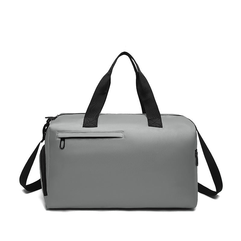 Men's Large Capacity Sports Duffel Bag with Wet/Dry Separation Pocket - Grey