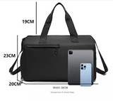 Men's Large Capacity Sports Duffel Bag with Wet/Dry Separation Pocket - Grey