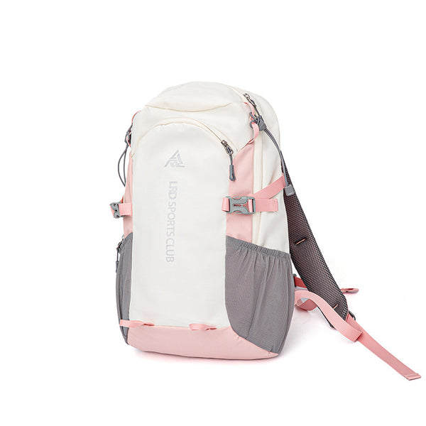 20L Lightweight Hiking Backpack for Camping, Travel, and Commuting - Pink/White