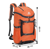 Blue 20L Women's Orange Mountaineering Backpack - Water-Resistant