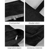 Stylish Corduroy Canvas Tote Bag - Retro Shoulder Bag - Black