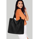 Stylish Corduroy Canvas Tote Bag - Fashionable and Retro Shoulder Bag - Green