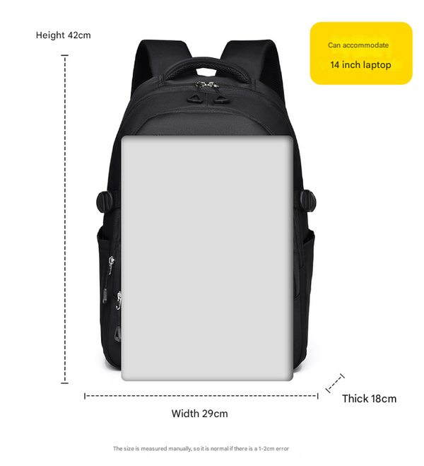 Large-Capacity Backpack - Black