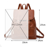 Stylish PU Leather Backpack for Women - Compact Travel Companion - Grey