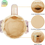 Large Capacity Portable Drawstring Makeup Bag - Cosmetic Brush Storage - Pink