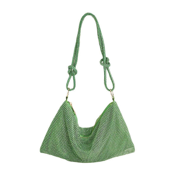 Elegant Evening Bag with Decorative Accents - Green