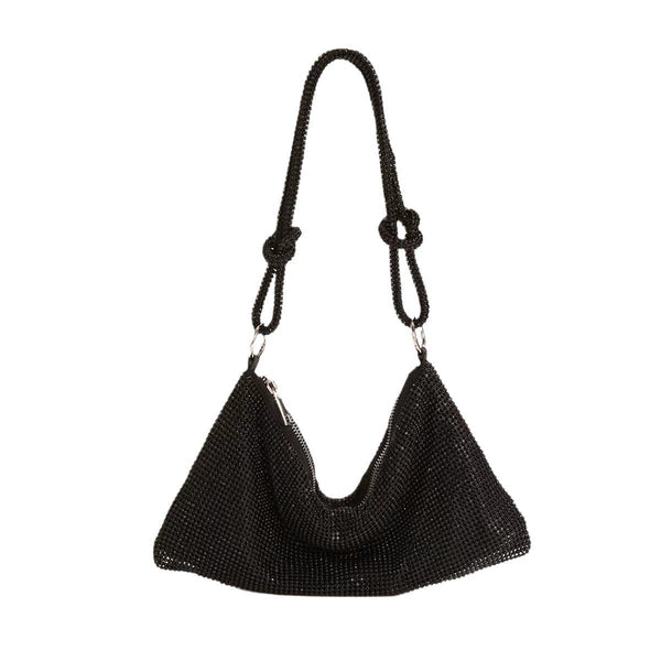 Elegant Evening Bag with Decorative Accents - Black