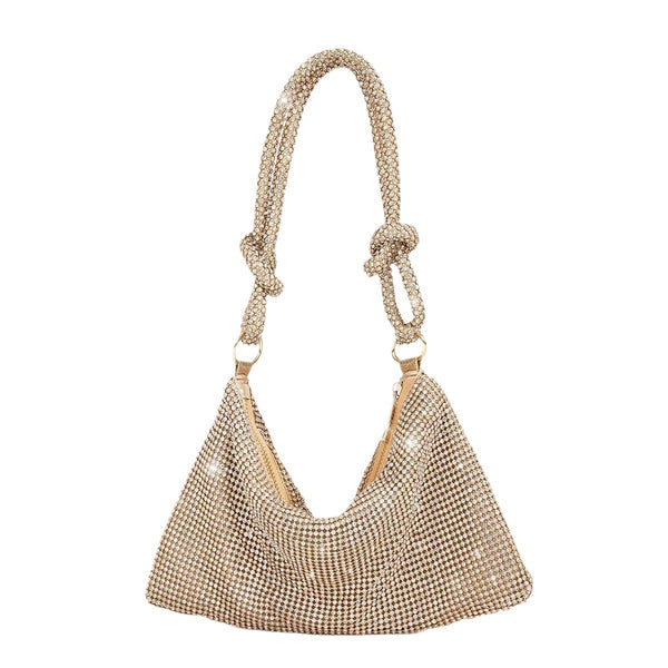 Elegant Evening Bag with Decorative Accents - Golden